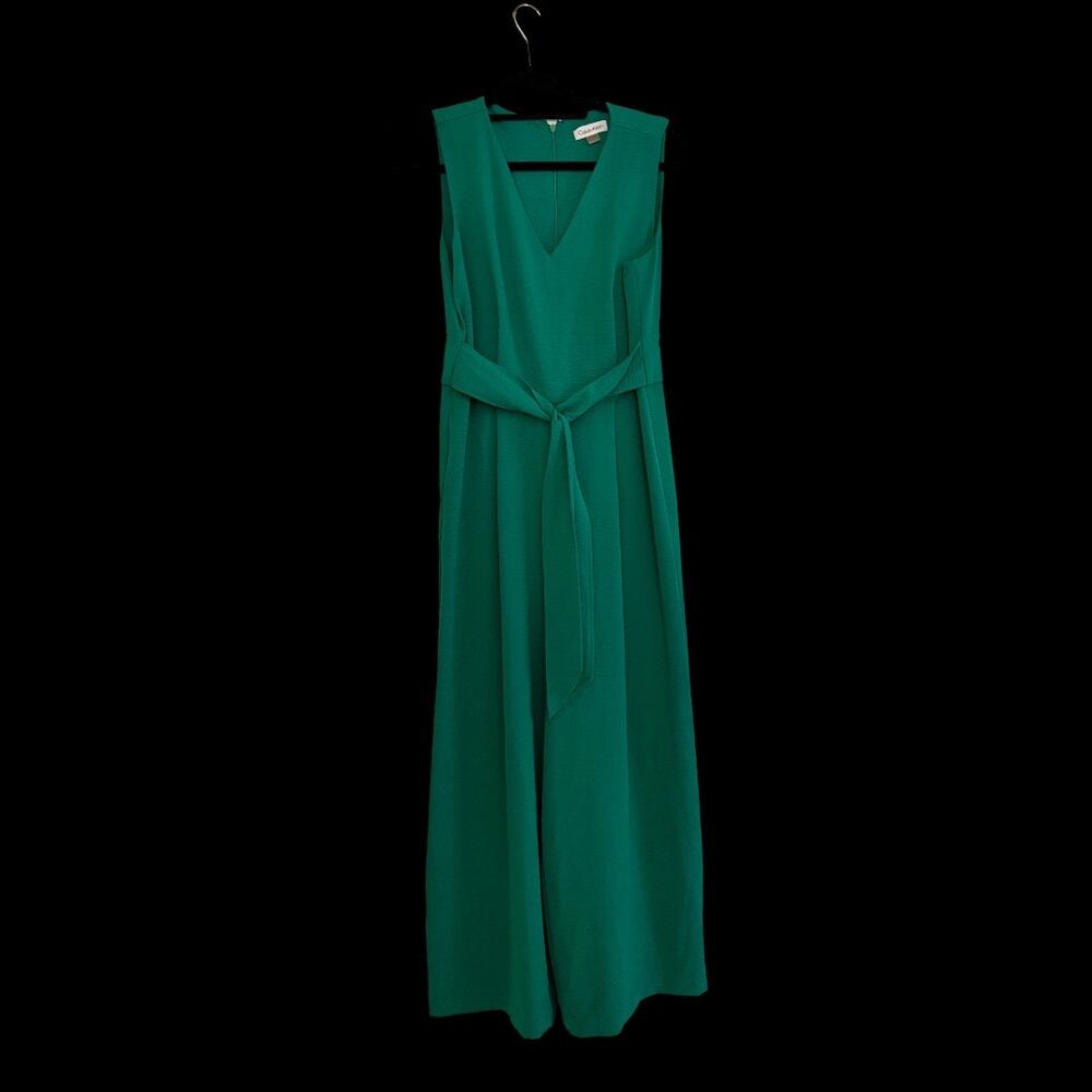 Calvin Klein Emerald Green Wide Leg Jumpsuit. Size 6